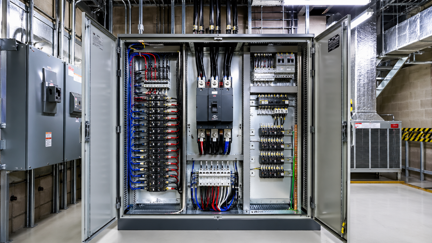 Professional commercial electrical panel installation in Miami by licensed electrician EC13015921